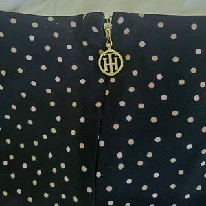 Tommy Hilfiger Sleeveless Black Polka Dot Dress
